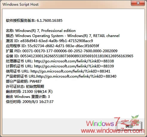 ̸slmgr.vbsȫ Windows7״̬