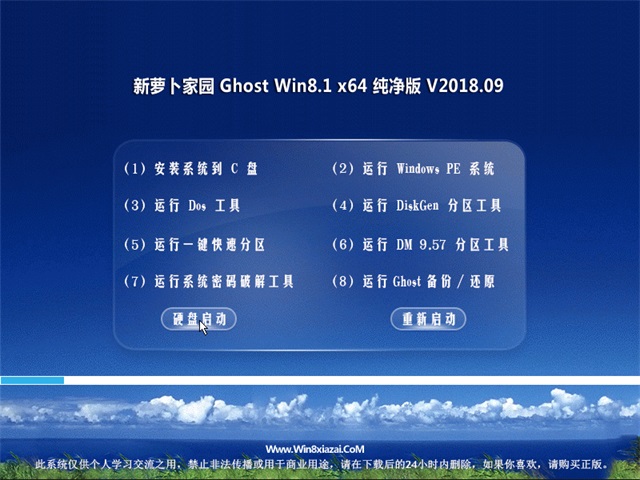 新萝卜家园Ghost Win8.1 x64 最新多驱动纯净版 v1809(完美激活)  ISO镜像下载